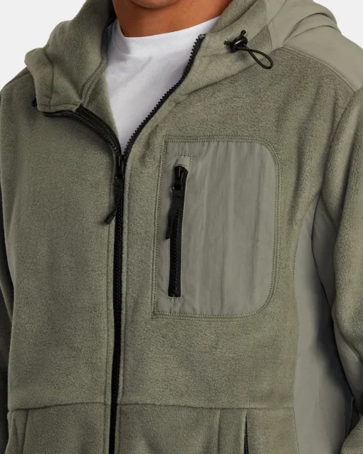 BLOCK FLEECE ZIP