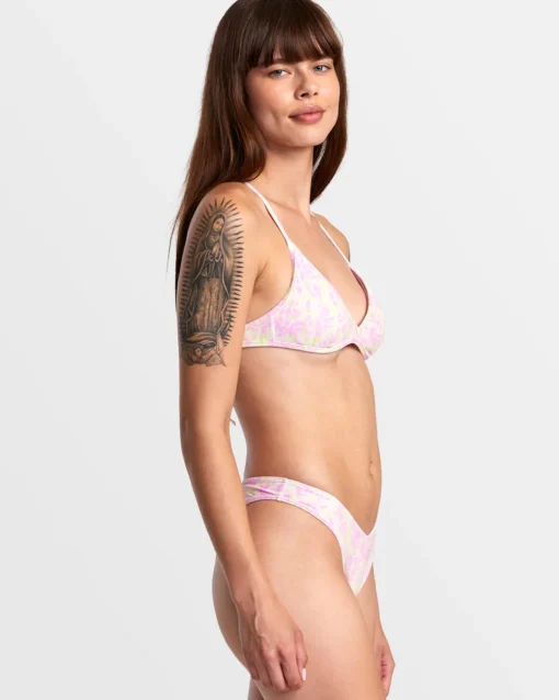 BLURRED CROSSBACK TRIANGLE BIKINI TOP