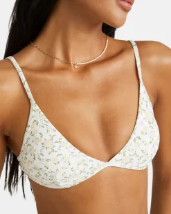 DITSY RIB TRI BIKINI TOP
