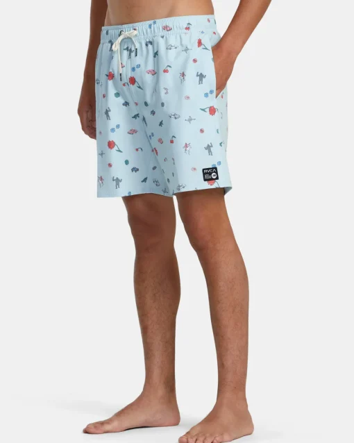 LUKE P ELASTIC WAIST BOARDSHORTS 17''