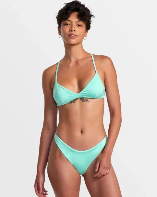 SOLID SHIMMER HIGH LEG FRENCH BIKINI BOTTOMS