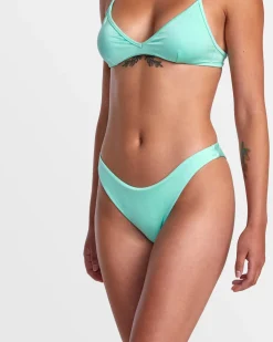 SOLID SHIMMER HIGH LEG FRENCH BIKINI BOTTOMS