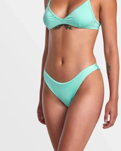 SOLID SHIMMER HIGH LEG FRENCH BIKINI BOTTOMS