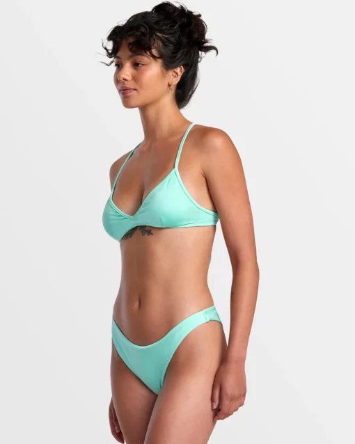 SOLID SHIMMER HIGH LEG FRENCH BIKINI BOTTOMS
