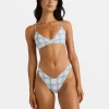 VINTAGE PLAID TRI CROSSBACK BIKINI TOP