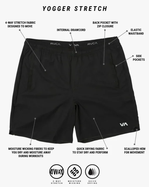 YOGGER STRETCH 17" ATHLETIC SHORTS
