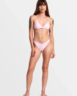 BLURRED CROSSBACK TRIANGLE BIKINI TOP