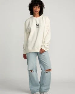 BUTTERFLY BAGGIE CREW SWEATSHIRT