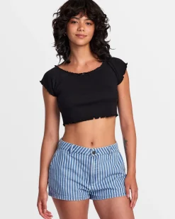 DELILAH OFF-THE-SHOULDER CROP TOP
