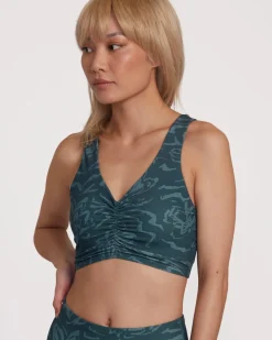 GATHERED FRONT FITTED CROP TOP