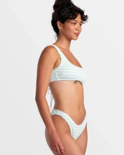 GROOVES STRIPE HIGH LEG FRENCH BIKINI BOTTOMS