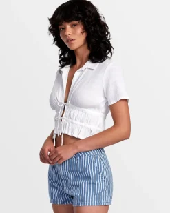 HARPER FRONT TIE CROPPED TOP