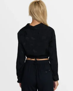 INVISIBLE MAN LONG SLEEVE CROP TOP