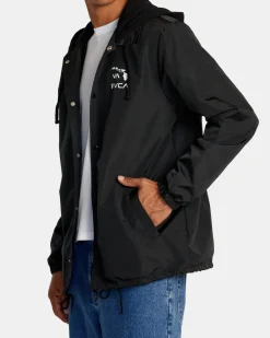 ISLAND HEX HOODED COACHES JACKET