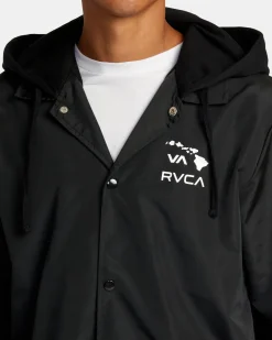 ISLAND HEX HOODED COACHES JACKET