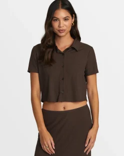 JENNI BUTTONED SHORT-SLEEVE SHIRT