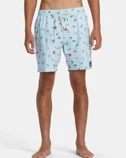 LUKE P ELASTIC WAIST BOARDSHORTS 17''