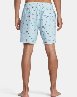 LUKE P ELASTIC WAIST BOARDSHORTS 17''