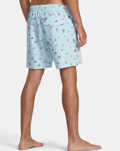 LUKE P ELASTIC WAIST BOARDSHORTS 17''