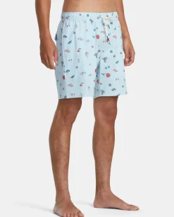 LUKE P ELASTIC WAIST BOARDSHORTS 17''