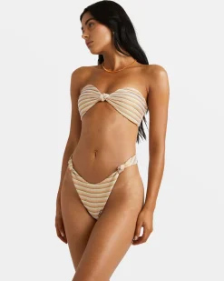 RIPPLE AND TWIST BANDEAU BIKINI TOP