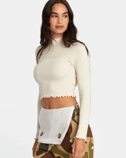 SAVED LONG SLEEVE LONG SLEEVE CROP TOP