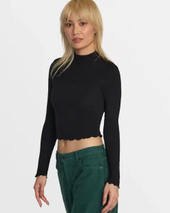 SAVED LONG SLEEVE LONG SLEEVE CROP TOP