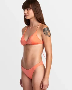 SOLID SHIMMER CROSSBACK TRIANGLE BIKINI TOP