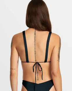 SOLID WIDE CROSSBACK TRIANGLE BIKINI TOP