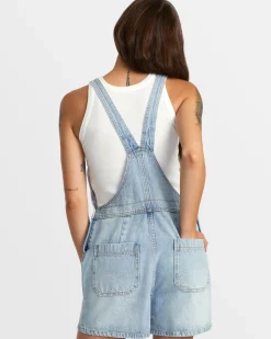 SUCCESSION SHORT DENIM OVERALLS